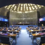 Plenário do Senado Federal durante sessão deliberativa ordinária semipresencial.. Na ordem do dia, o PL 940/2022, que aumenta os limites para o desconto e concede incentivo extra para doações a ações