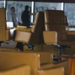 Palácio do Supremo Tribunal Federal e destruído, após atos terroristas no ultimo domingo