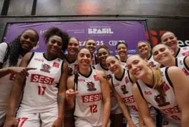 Brasília (DF), 03/08/2025 - Sesi Araraquara fez 2 a 0 na série melhor de 3 contra o Campinas e decide torneio contra o representante do Maranhão. Sampaio definiu a semifinal contra o São José (SP) por