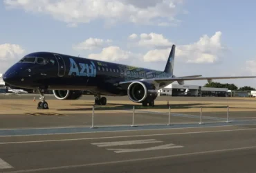 Apresentação do jato Embraer 195-E2, a maior e mais moderna aeronave comercial já produzida no Brasil, adquirida pela Azul Linhas Aéreas