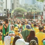 São Paulo (SP), 03/08/2025 - Apoiadores do ex-presidente Jair Bolsonaro realizaram manifestação na avenida Paulista e em diversas cidades do país. Os atos foram convocados por aliados de Bolsonaro. Fo