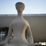 Fachada do Supremo Tribunal Federal (STF) com estátua A Justiça, de Alfredo Ceschiatti, em primeiro plano.