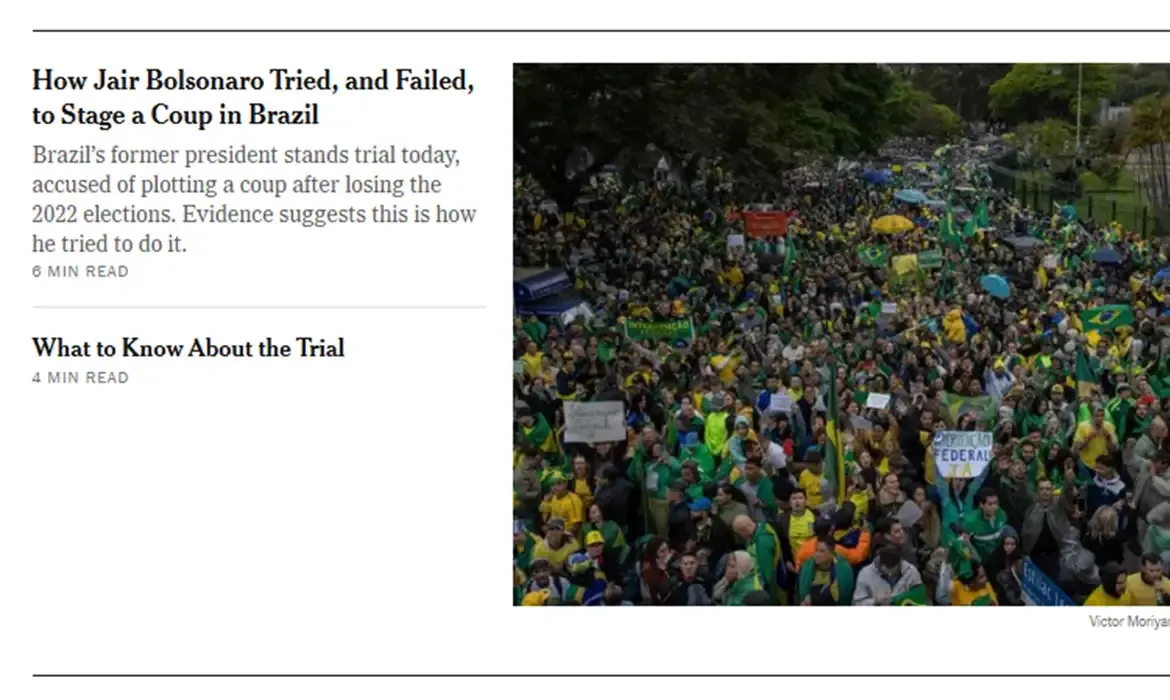 Imprensa destaca ineditismo do julgamento de Bolsonaro no Brasil