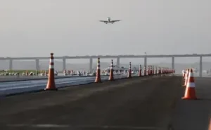 Aeroporto fecha após vazamento de óleo na pista