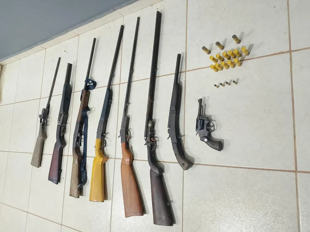 Polícia Ambiental prende homem com arsenal de armas e carne de animal silvestre em Colniza