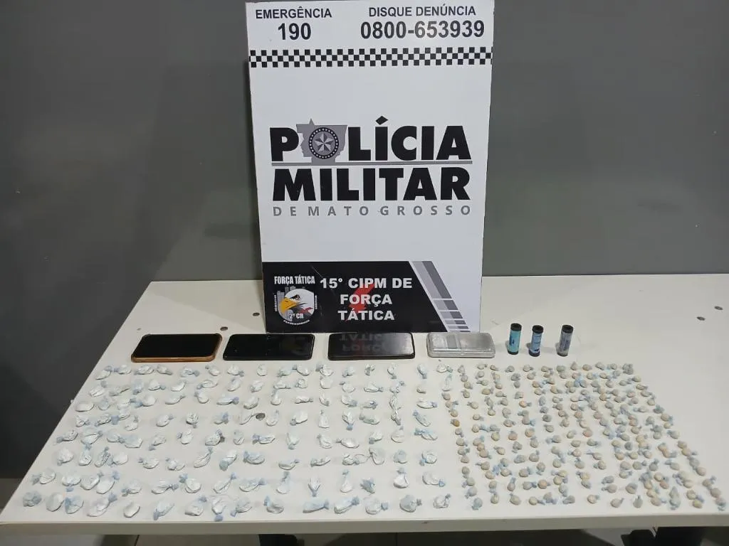 Força Tática prende trio com mais de 300 porções de drogas em Várzea Grande