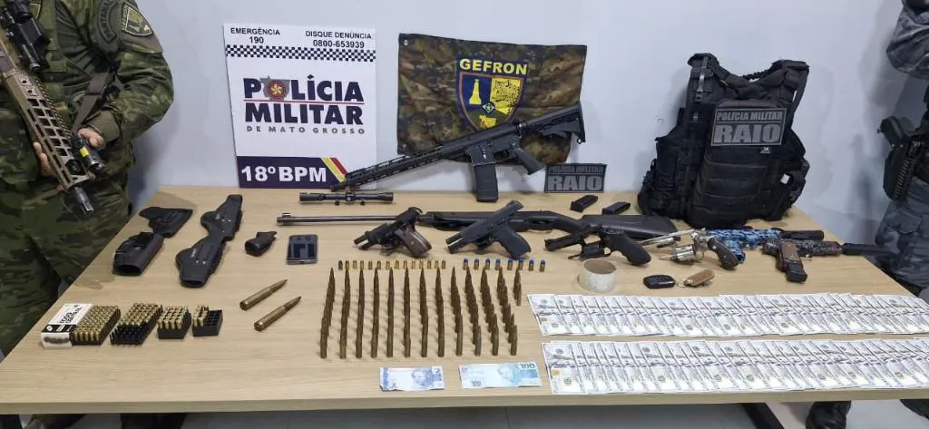 Gefron e PM apreendem armas e drogas e causam prejuízo de R$ 8,4 milhões às facções