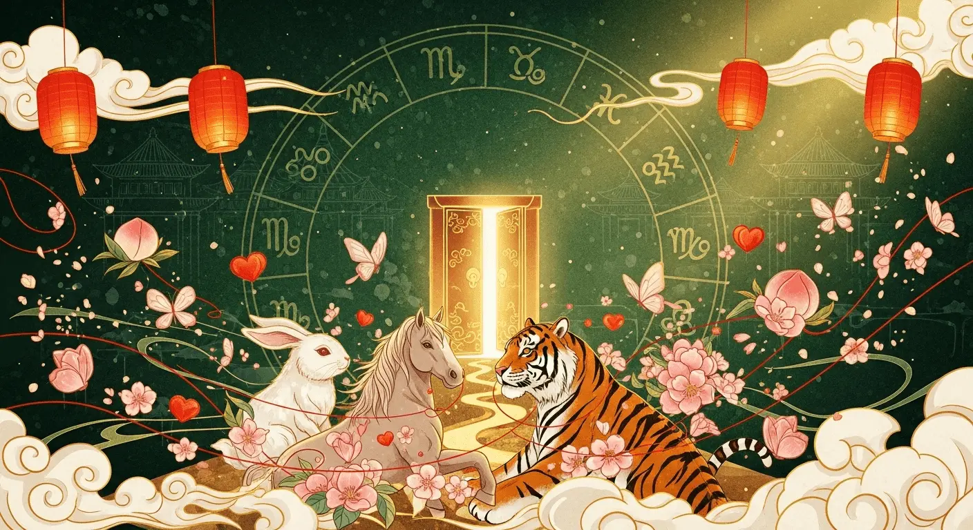 Horóscopo Chinês Reencontros Amorosos Fundo Verde