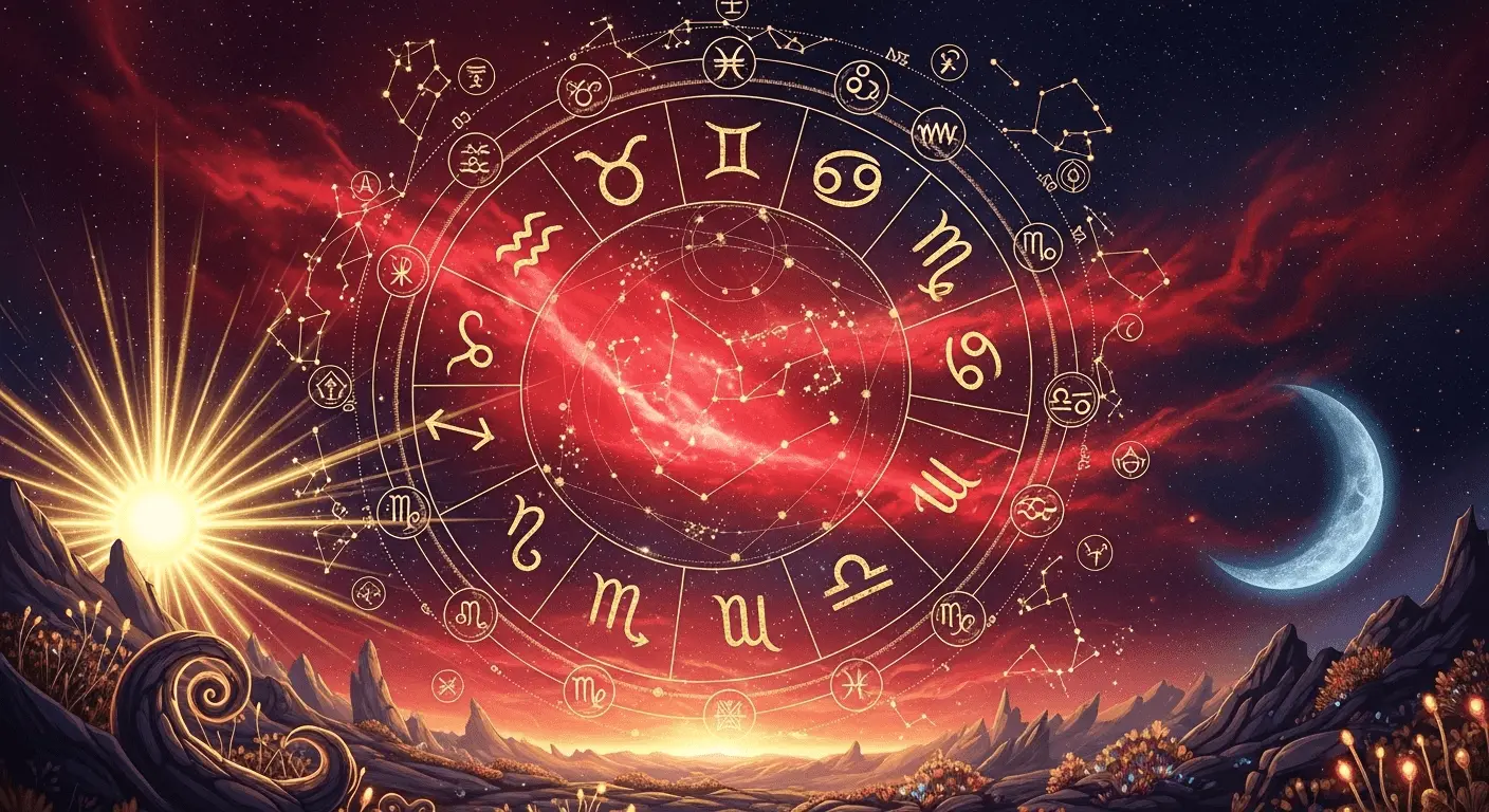 Horóscopo Fundo Vermelho