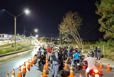 Operação Lei Seca em Cuiabá resulta em 64 motos apreendidas e um preso