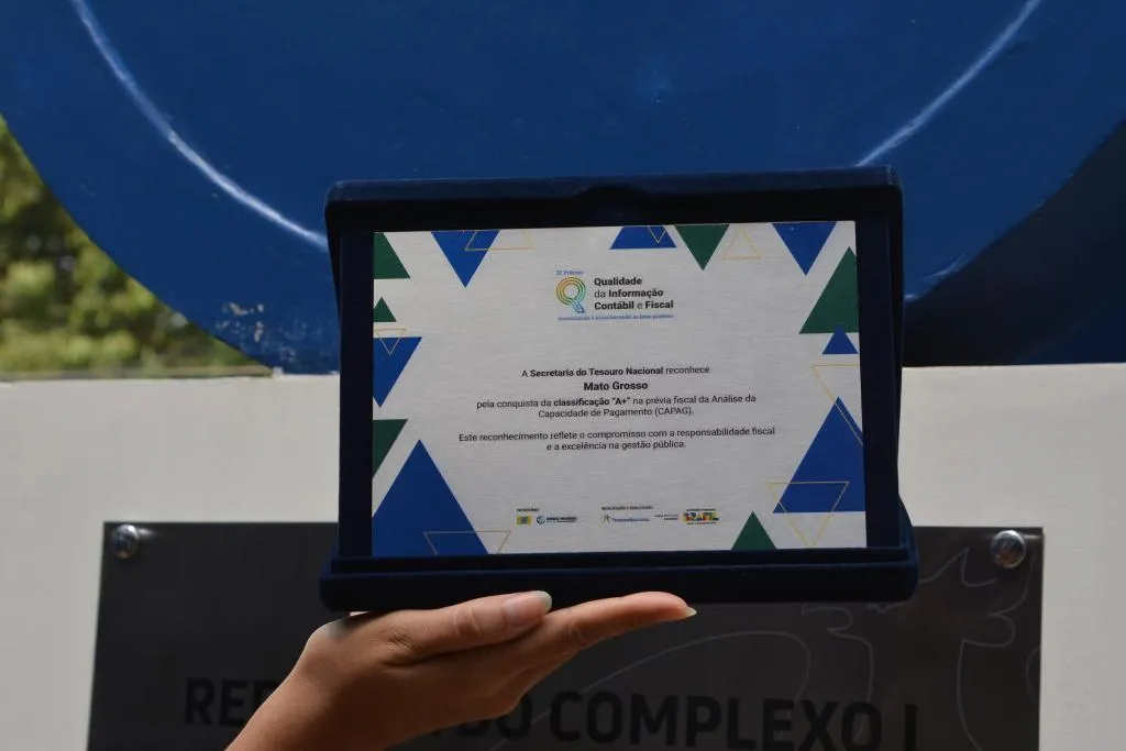 Mato Grosso conquista nota A+ do Tesouro Nacional pelo segundo ano consecutivo
