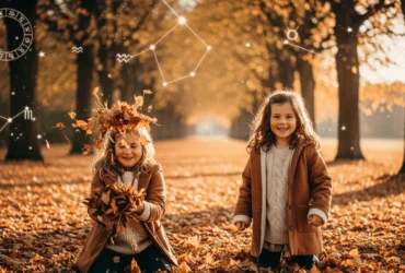 Meninas brincando na natureza - signos do zodíaco