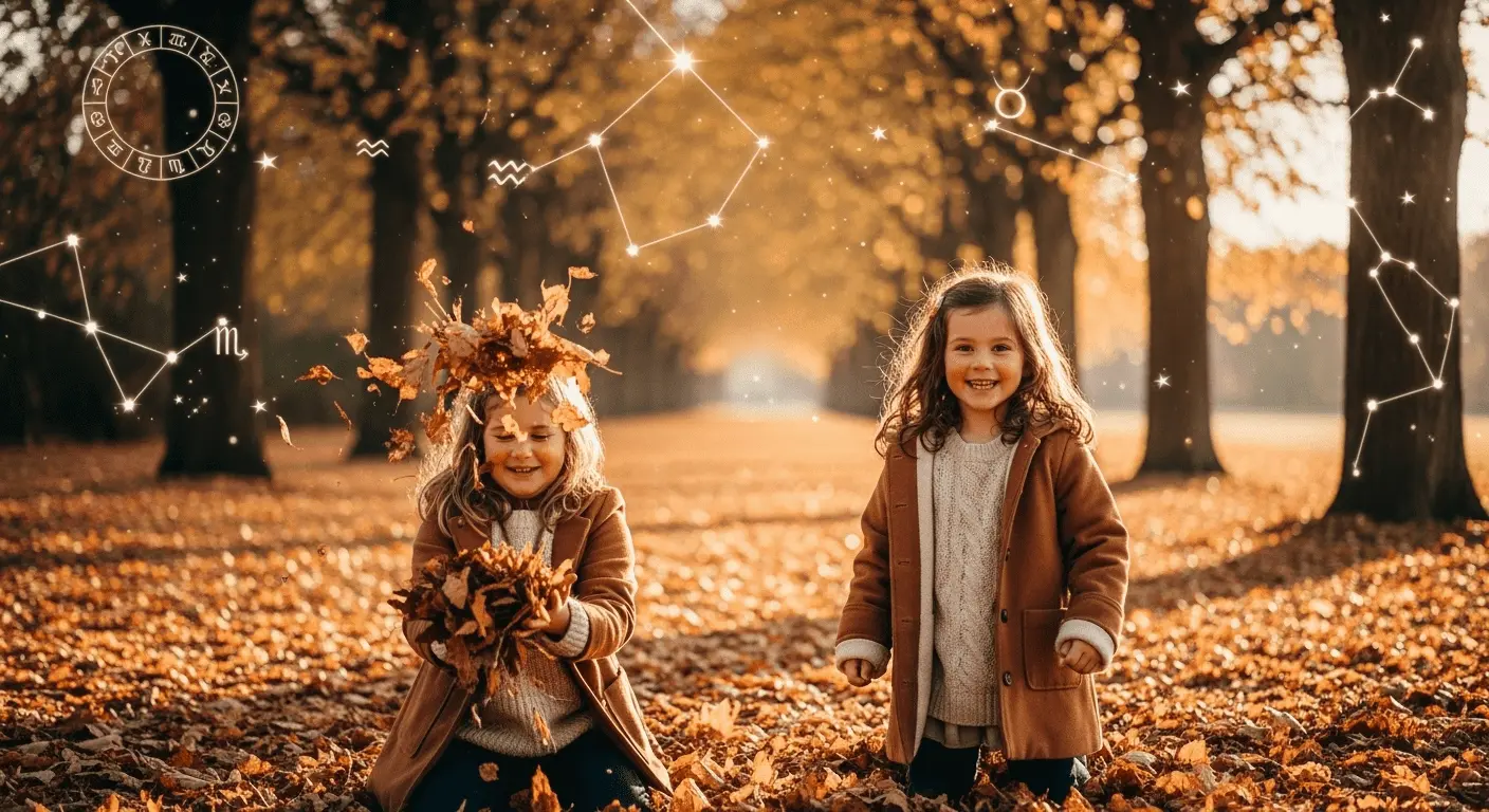 Meninas brincando na natureza - signos do zodíaco