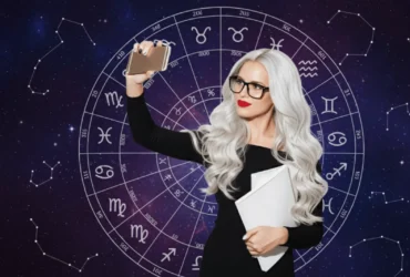 Mulher com celular na mão