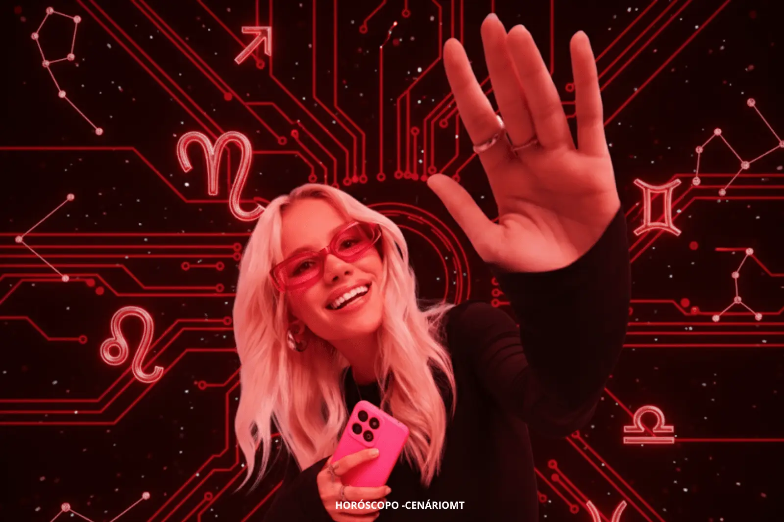 Mulher dando um basta