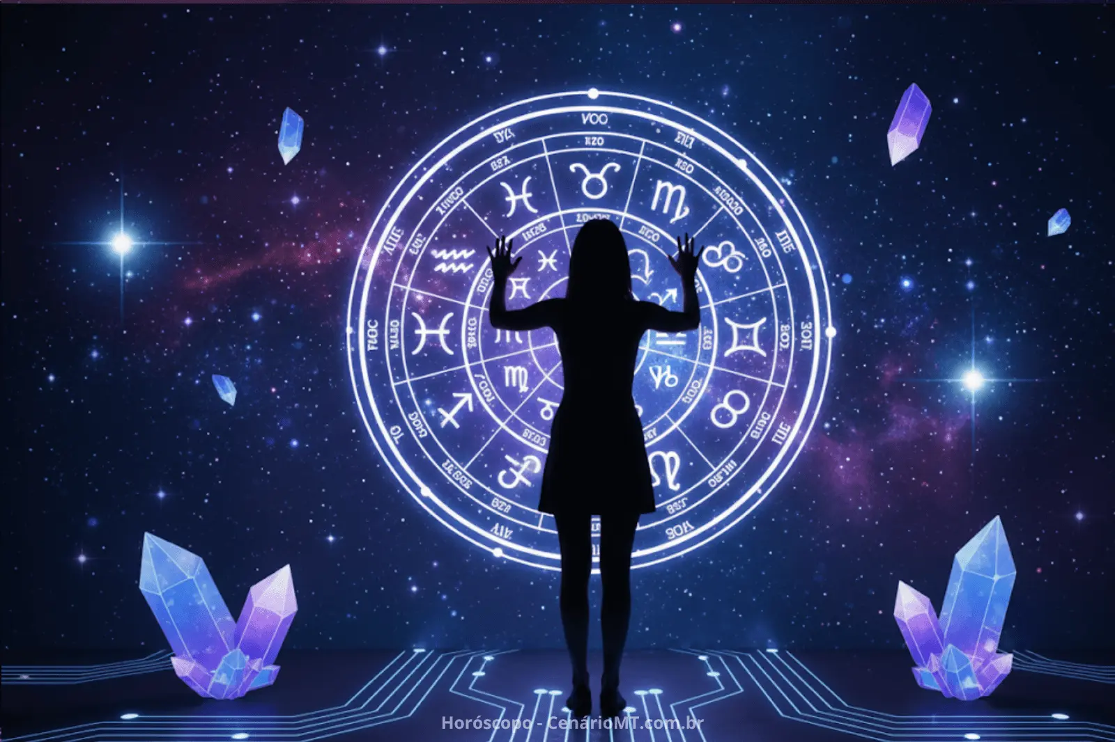 Mulher olhando para o futuro