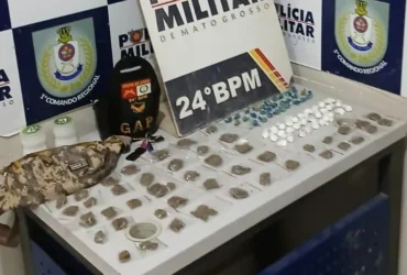 PM apreende mais de 100 porções de drogas e prende suspeito em Cuiabá