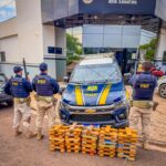 Droga foi encontrada em veículo abordado no Trevo de Campinápolis; condutor não possuía habilitação