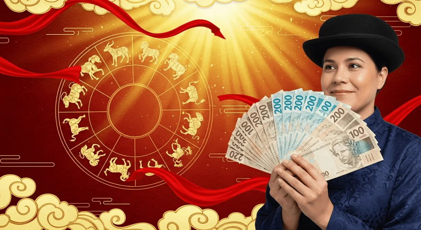 Pessoa com Reais e Horóscopo Chinês