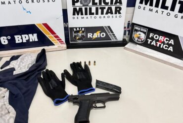 Policia Militar prende homem faccionado com arma de fogo em Caceres -CenárioMT