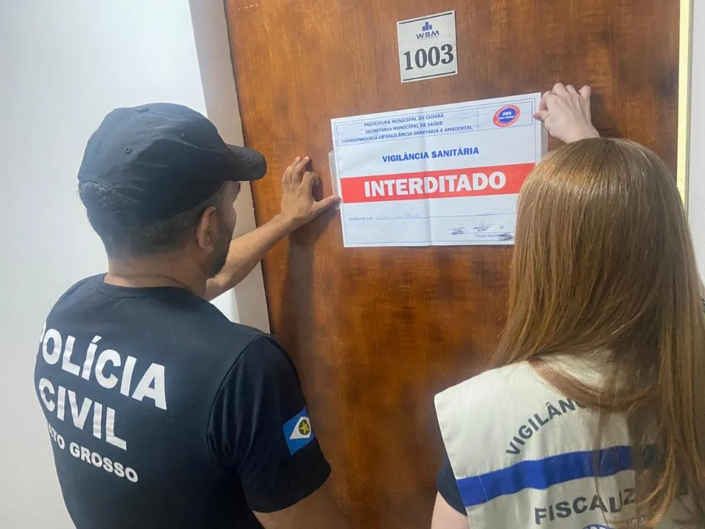 Polícia interdita clínica de estética e empresa de ambulância em Cuiabá após irregularidades