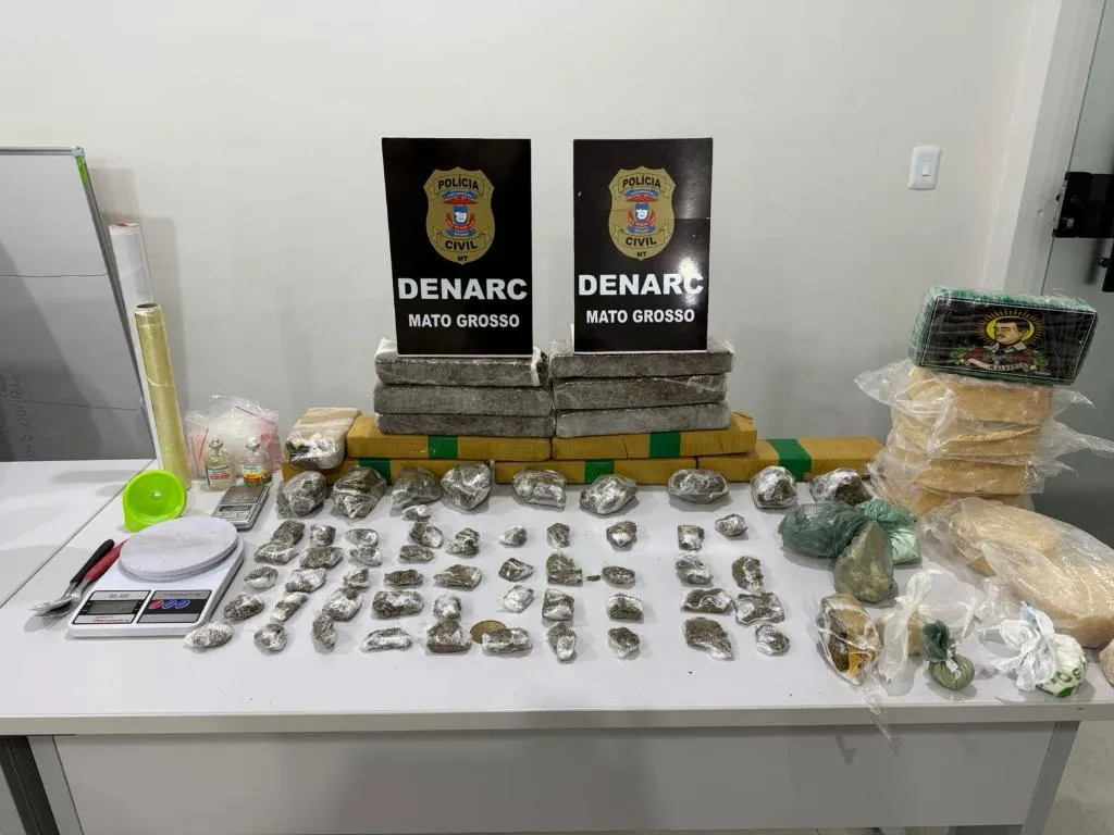Polícia Civil fecha ponto de drogas em Cuiabá e apreende grande quantidade de entorpecentes