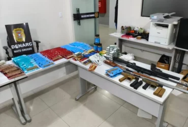 Polícia Civil apreende armas e mais de 5,5 mil munições em Cuiabá