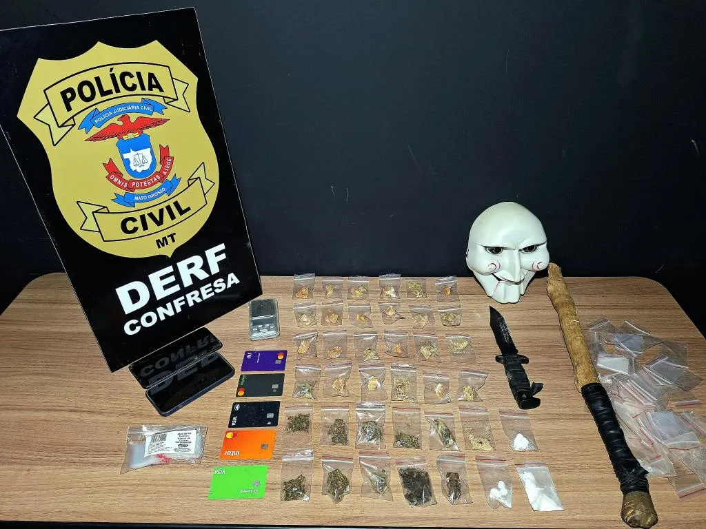 Polícia Civil prende facção criminosa e fecha boca de fumo em Confresa