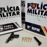 Polícia Militar apreende arma e detém faccionados em Cáceres