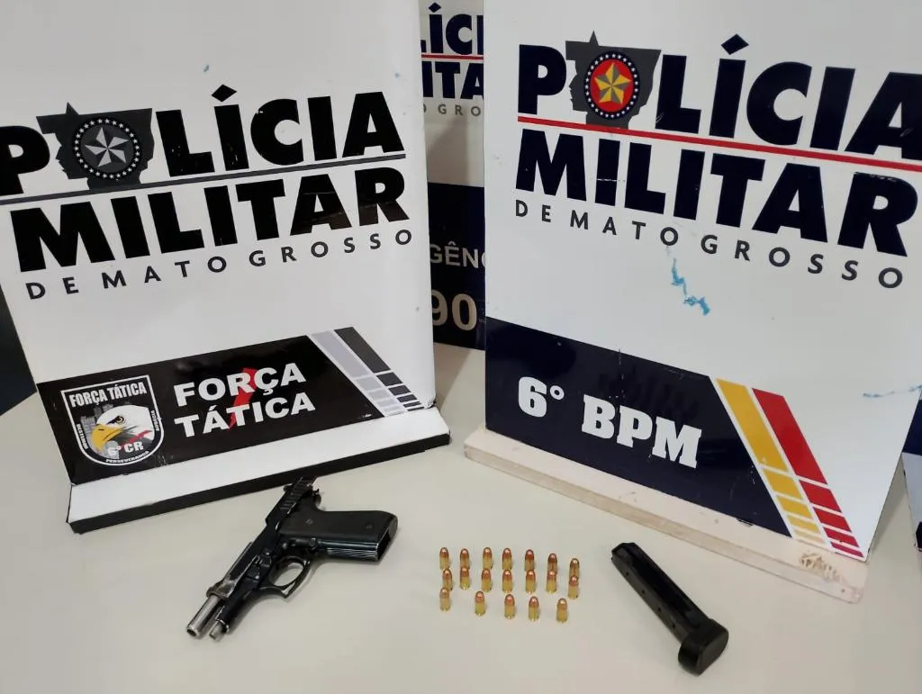 Polícia Militar apreende arma e detém faccionados em Cáceres