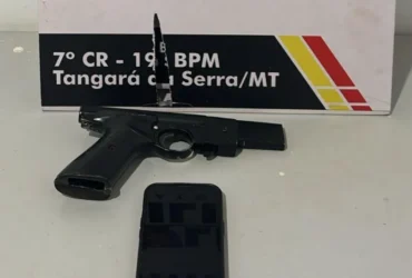 Polícia Militar prende homem com arma de fogo em Tangará da Serra