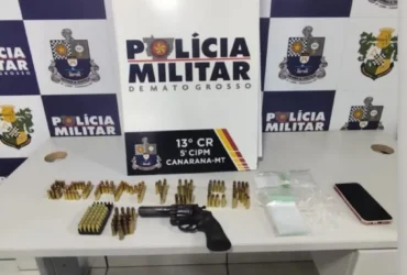 Polícia Militar prende homem em Canarana por ameaça e apreensão de arma