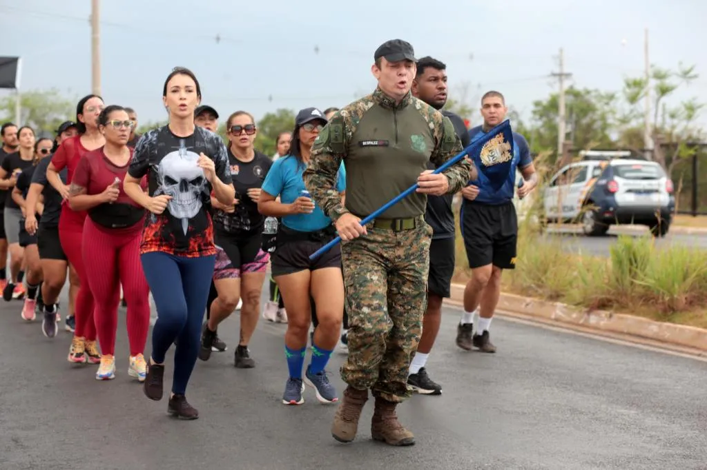 Polícia Militar realiza treino preparatório para a 25ª Corrida Homens do Mato em Cuiabá