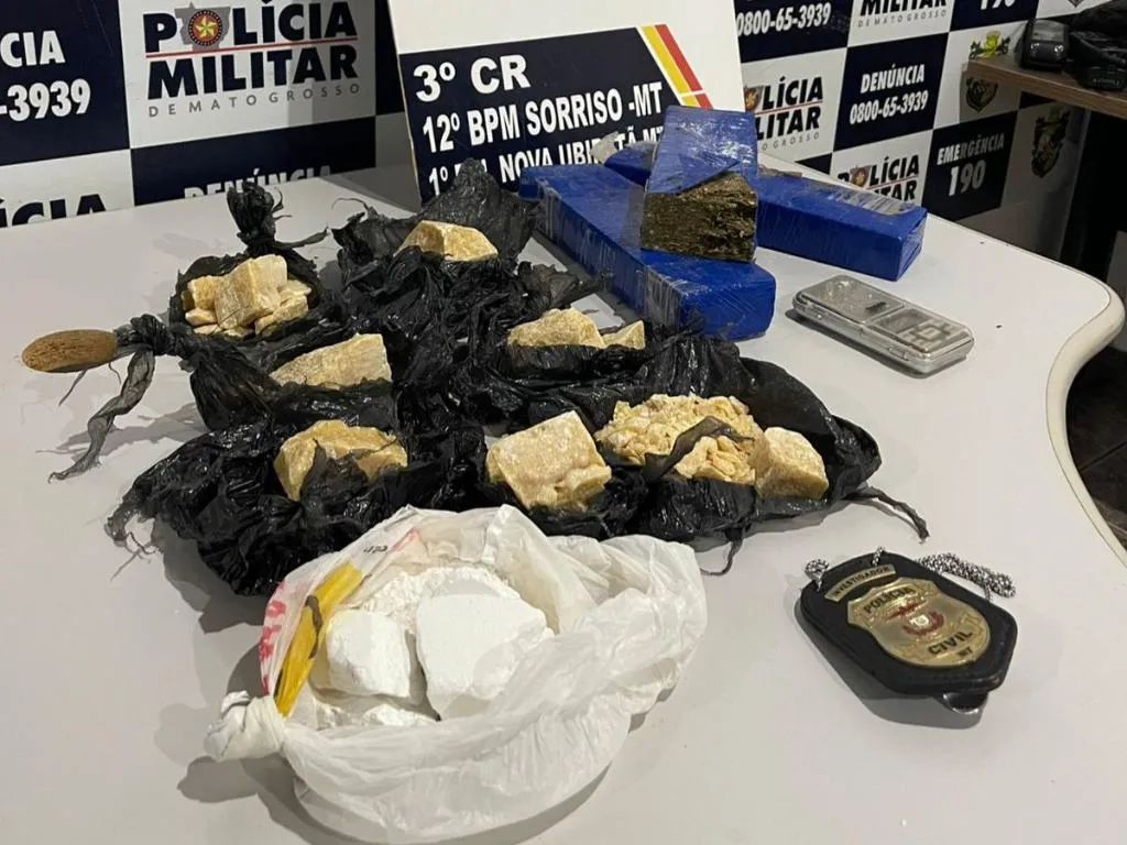 Polícias de Mato Grosso prendem homem por tráfico de drogas em Nova Ubiratã