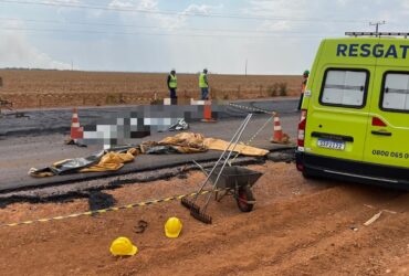Rodovia foi interditada após a fatalidade; vítimas atuavam na duplicação da via, a 55 km de Lucas do Rio Verde