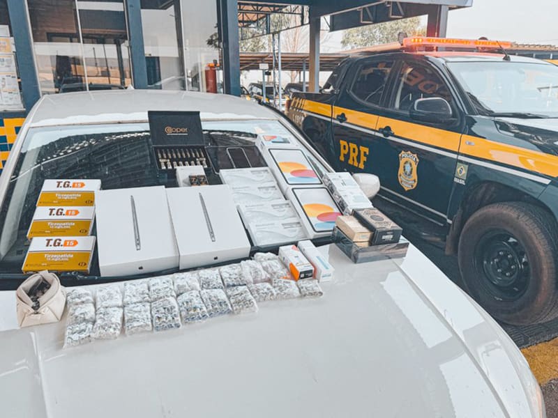 PRF apreende contrabando e anabolizantes em Rondonópolis, MT
