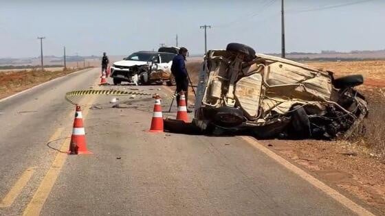 Motorista morre em colisão entre carro e SW4 na MT-140 em Campo Verde