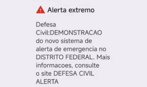 Defesa Civil realiza teste de alerta de desastre em celulares no Centro-Oeste