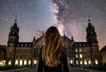 mulher olhando de costas