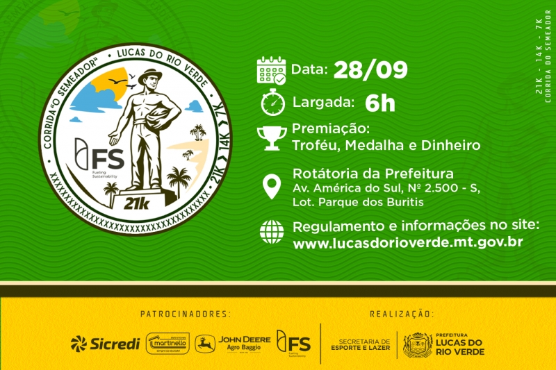 Meia Maratona “O Semeador”: Entrega dos kits começa nesta quinta-feira (25)