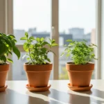 vazos no apartamento