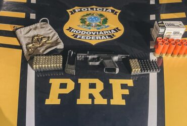 PRF apreende arsenal e drogas em caminhonete durante abordagem em Guarantã do Norte