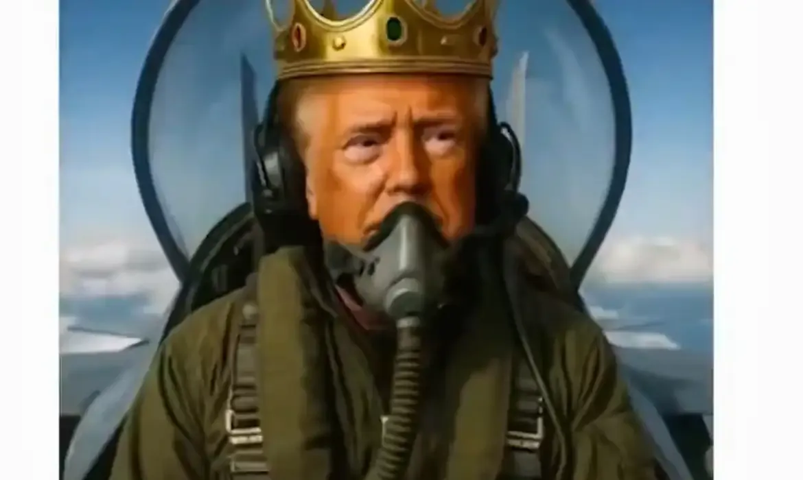 Trump publica vídeo em IA após protestos e afirma que não é rei