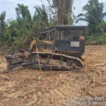 PM Ambiental intercepta desmatamento e apreende trator em Colniza