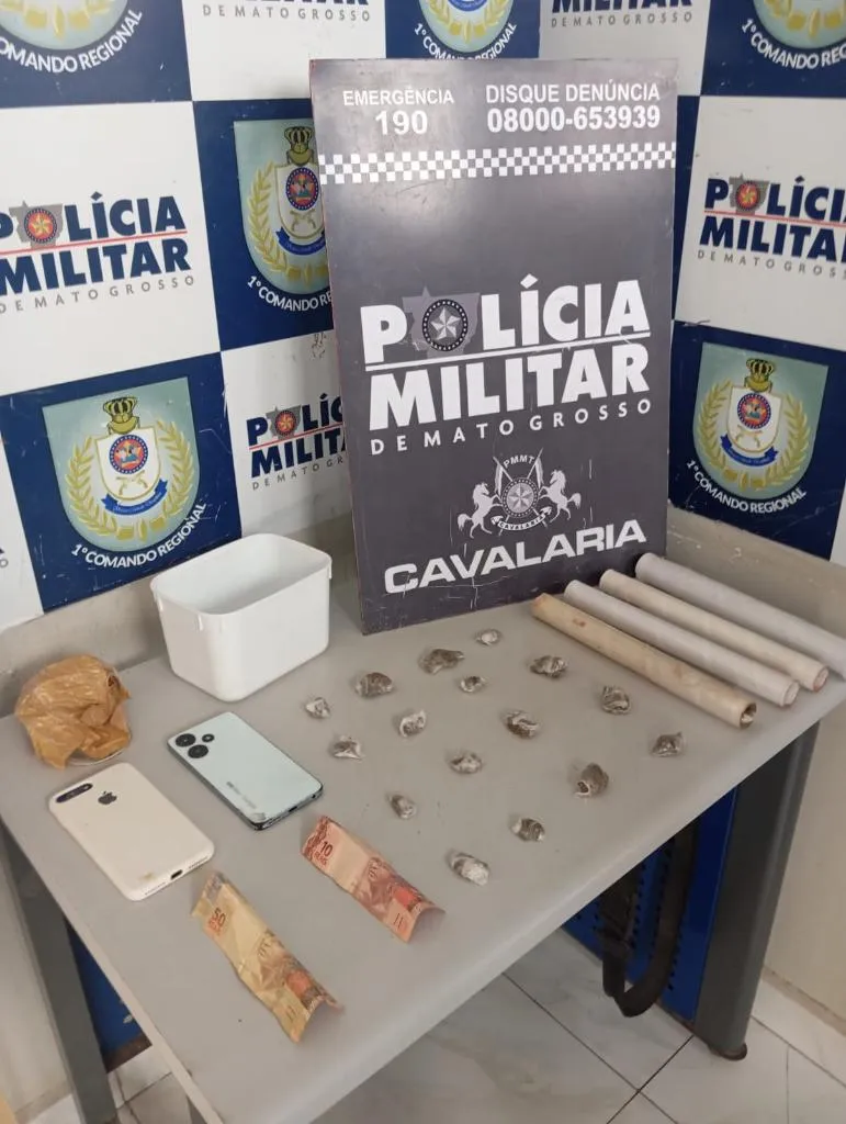 Adolescente é apreendido com drogas pela Cavalaria da PM em Cuiabá