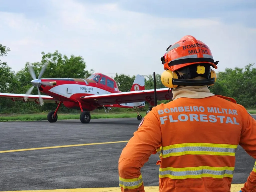 Bombeiros combatem sete incêndios florestais em Mato Grosso
