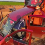 Motorista resgatada após capotamento em Sinop