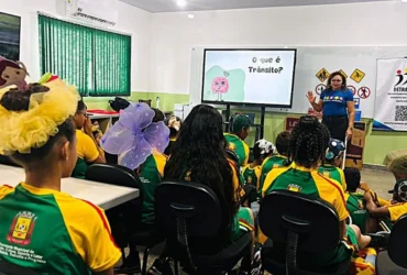 Detran-MT promove educação no trânsito para 800 crianças em Várzea Grande