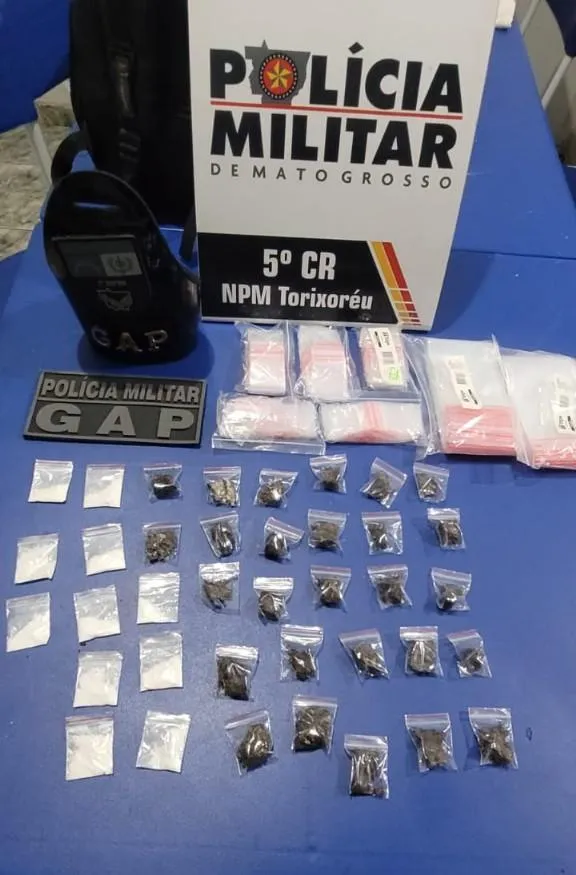 Suspeito de facção é preso com drogas em Torixoréu