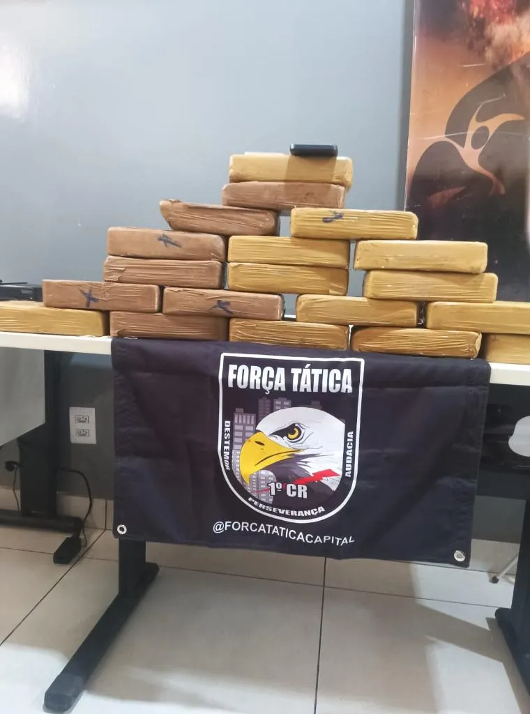 Força Tática e PRF apreendem 19 tabletes de cocaína em Várzea Grande